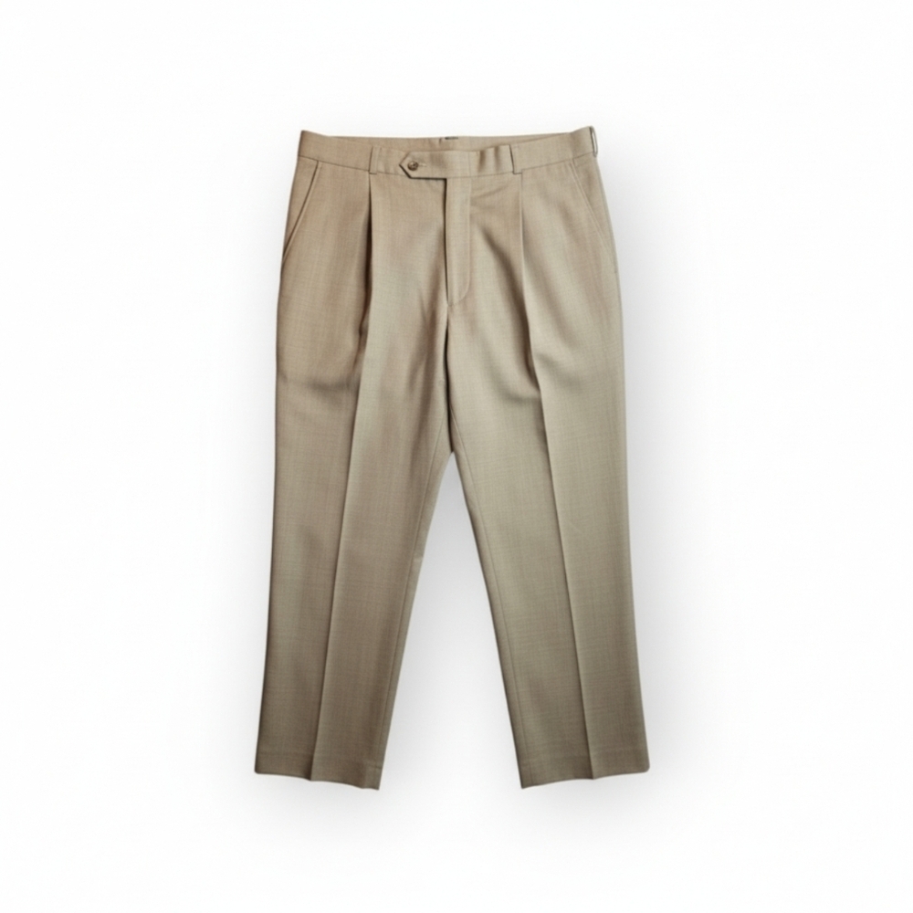 Lands' End Men's Traditional Fit Tan Chino Dress Pants - Size 34